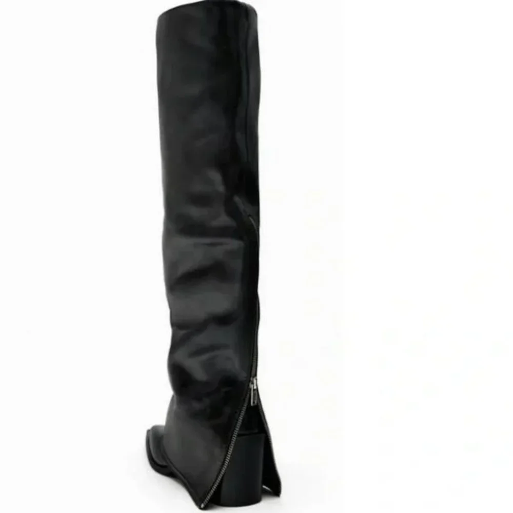 ZARA LEATHER GAITER BOOTS - Picture 2 of 12